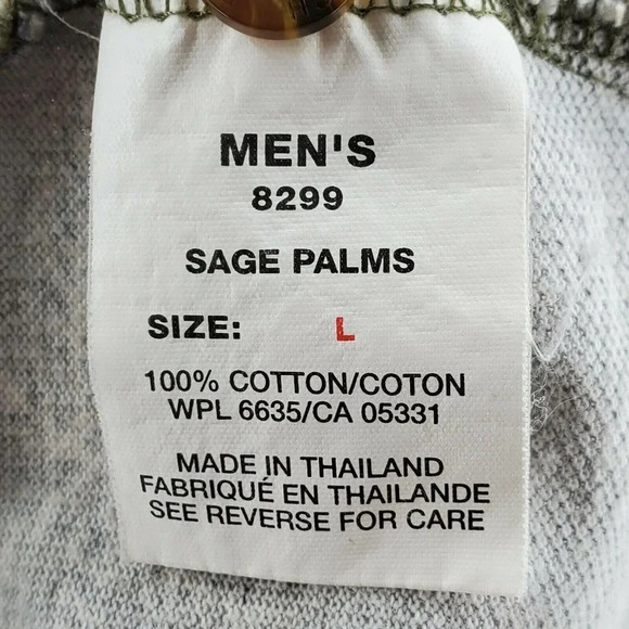 Woolrich Men's Palm Tropical Tree Print Short Sleeve Polo Shirt Size Large‎ - Picture 8 of 11